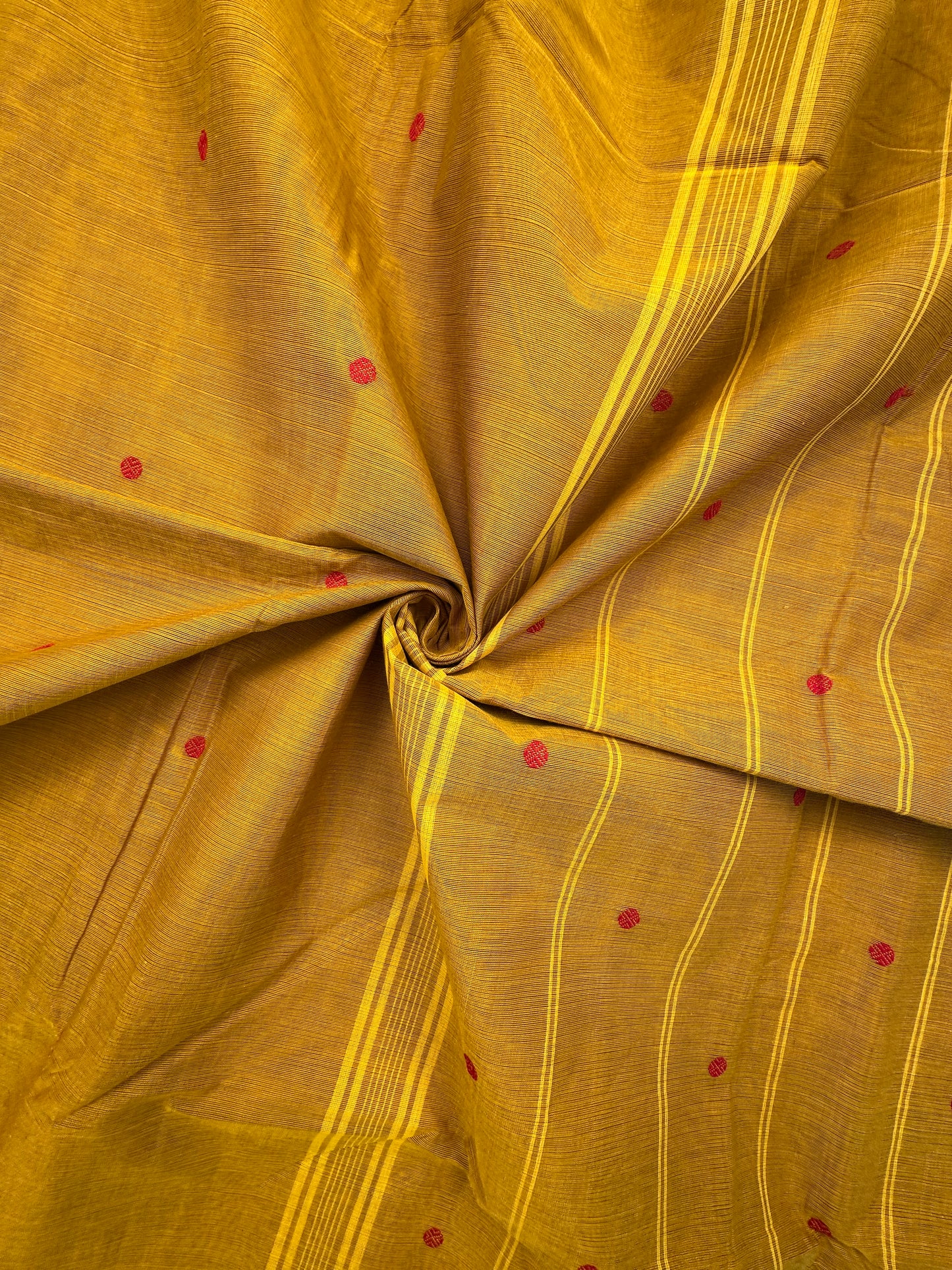 Mustard Narayanpet Cotton Saree