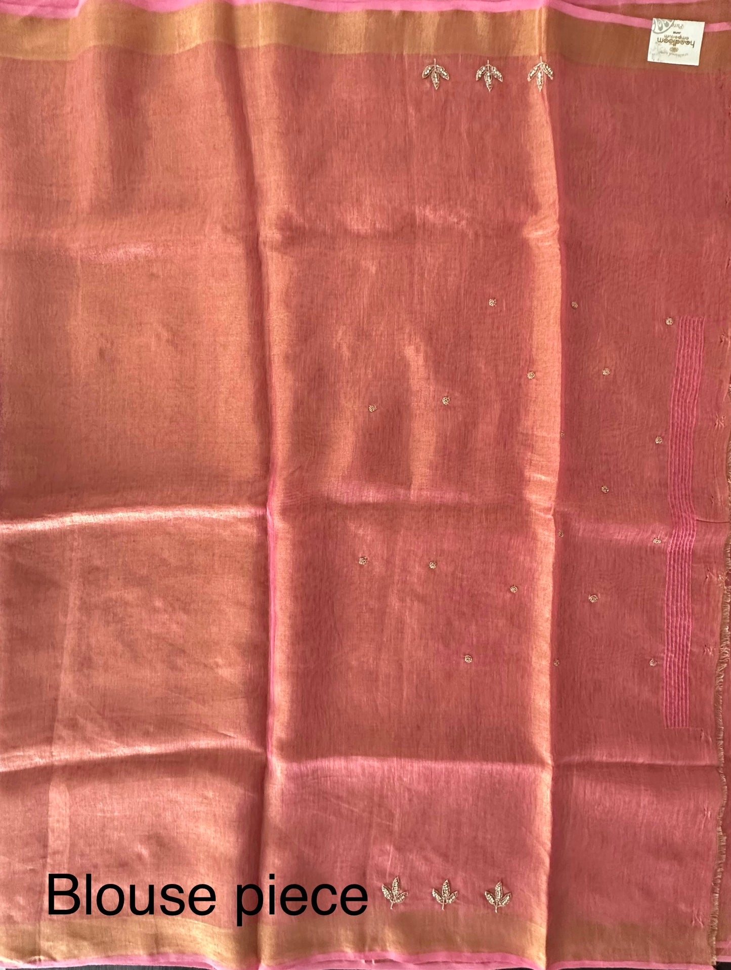 Pink Linen Tissue Saree
