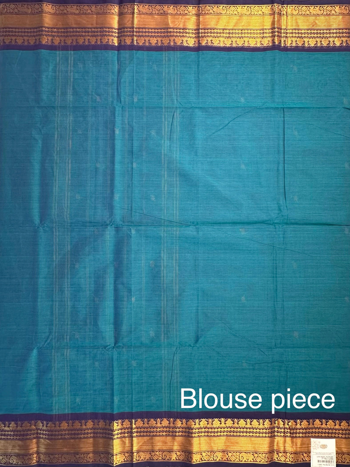 Teal Blue Narayanpet Cotton Saree