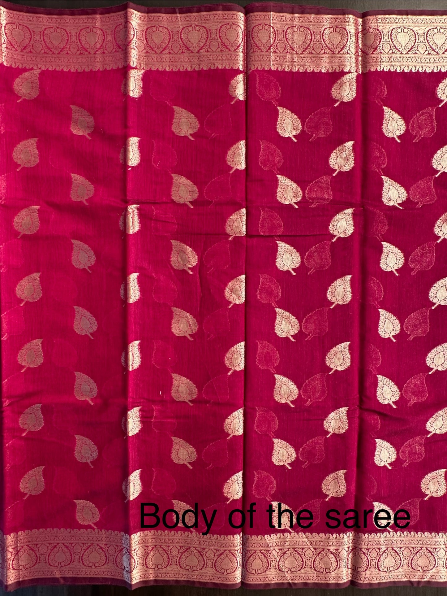 Magenta Chanderi Cotton Saree