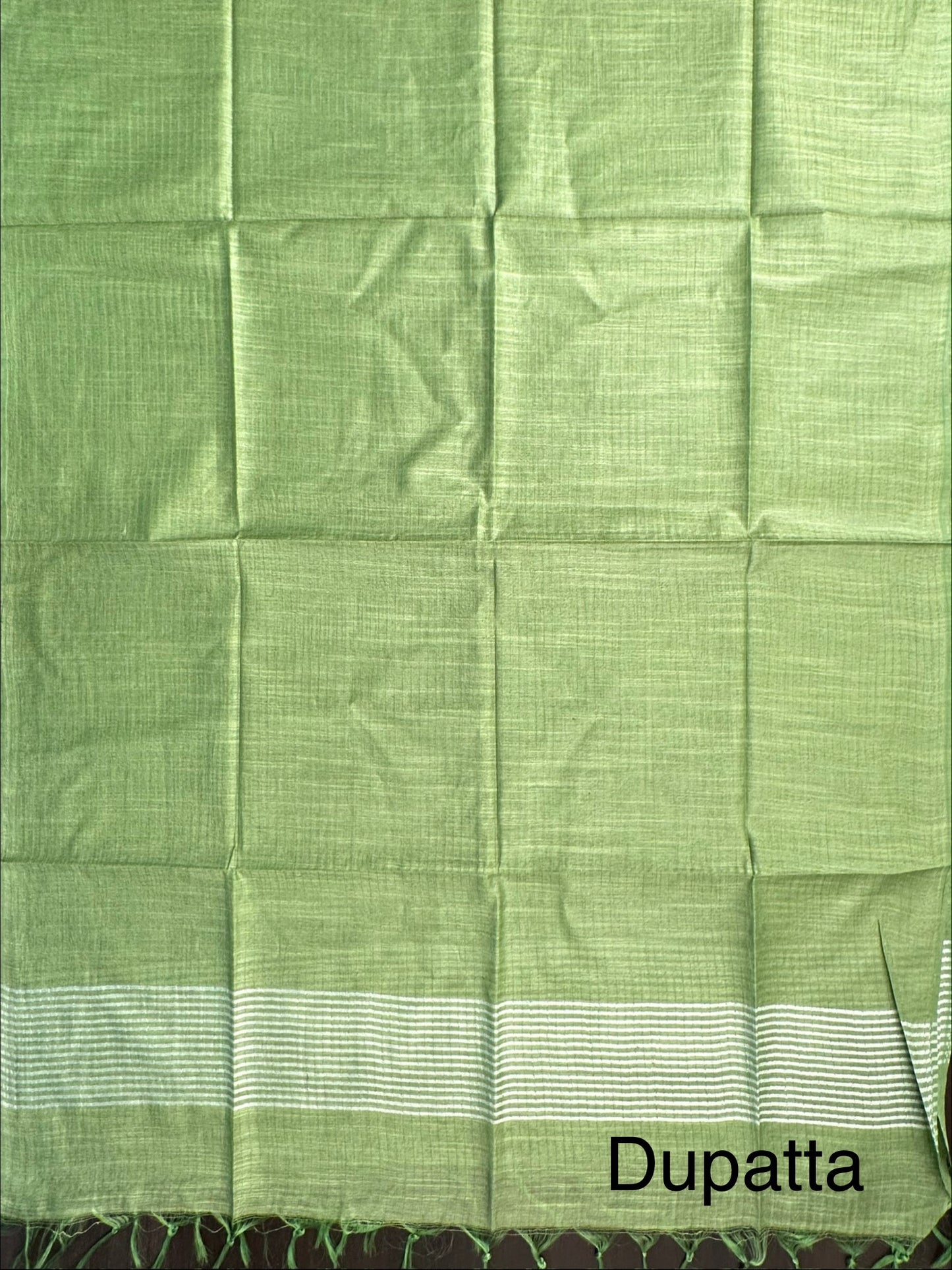Green Salem Art Cotton 3-Piece Suit