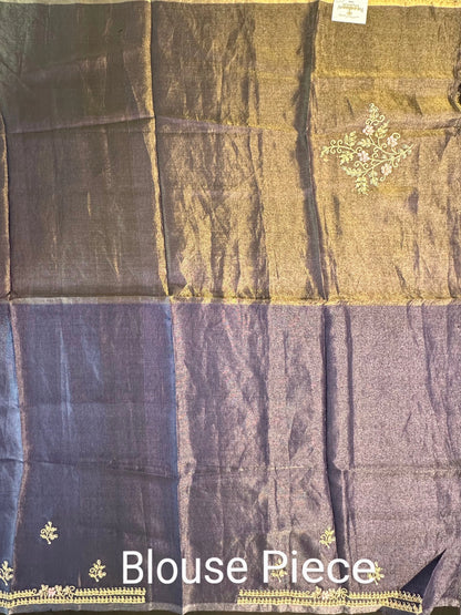 Pink Tussar Silk Saree With Zari Buta