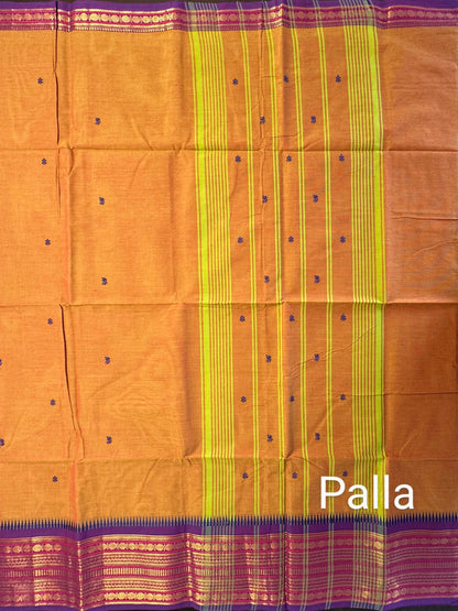 Mehndi Green Narayanpet Cotton Saree