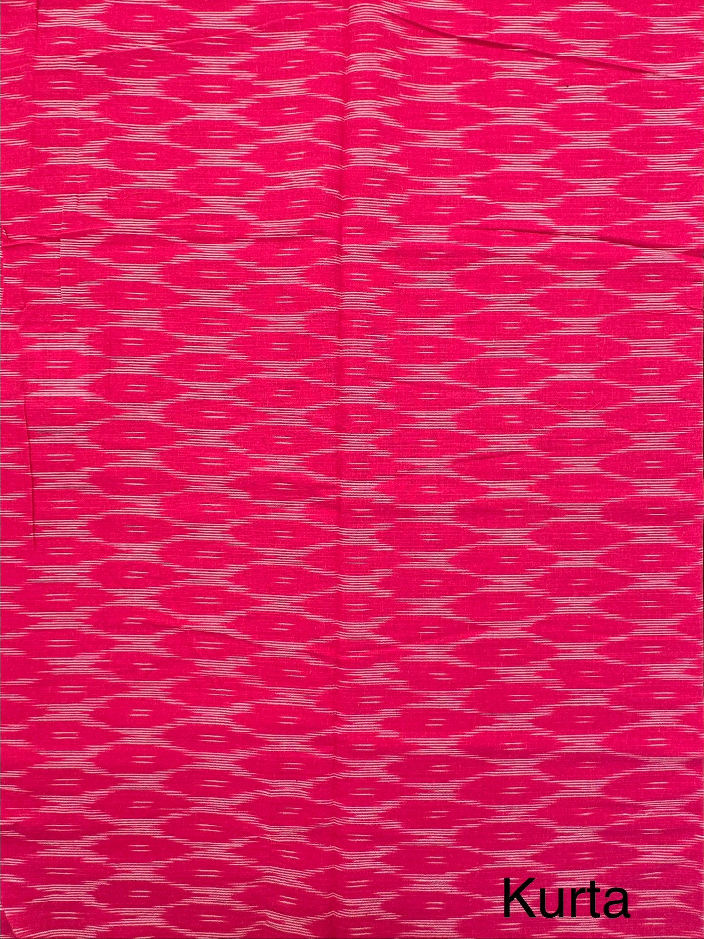 Rani Pink Ikkat Cotton Unstitched 3-Piece Suit
