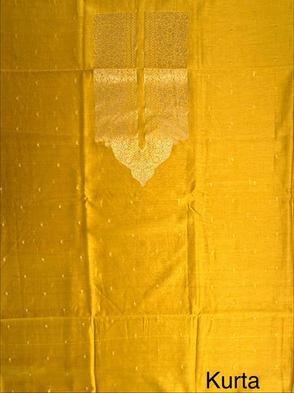 Mustard Dhruvisha Handloom Chanderi Suit