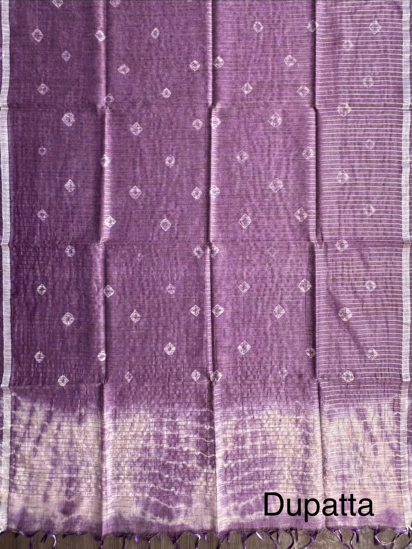 Purple Kumari Art Cotton 3-Piece Suit
