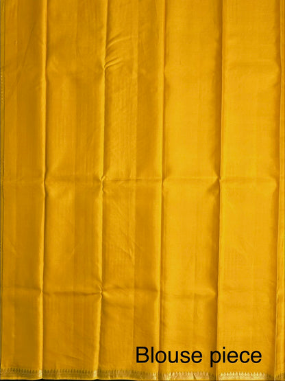 Yellow Handloom Pure Soft Silk Saree