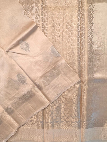 Light Beige Vishakha Pure Silk Saree