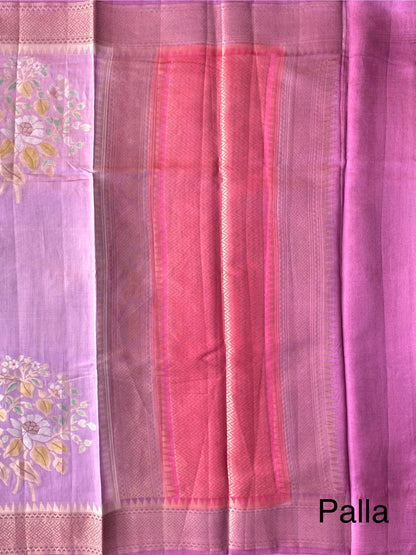 Purple Vishakha Pure Silk Saree