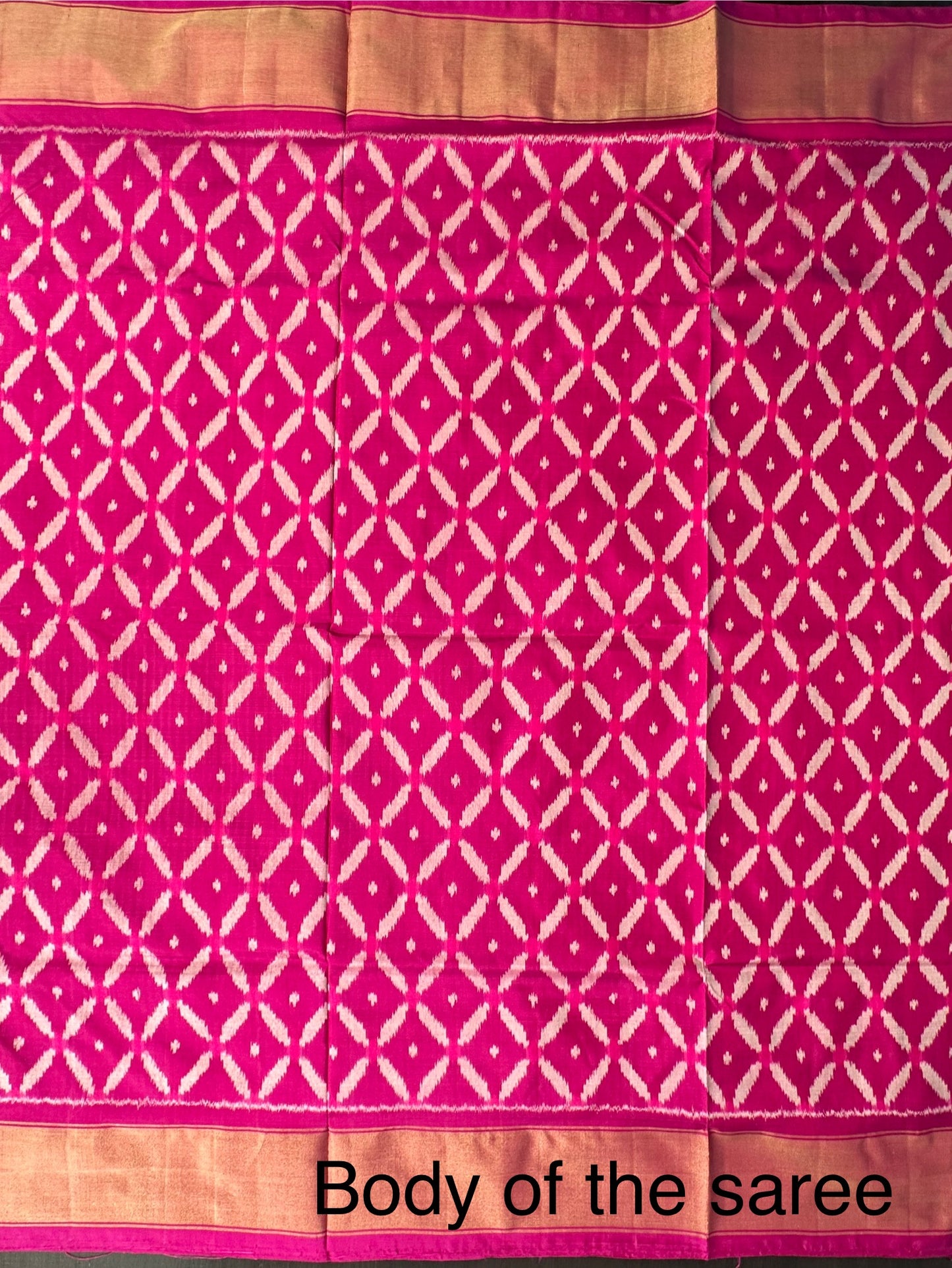 Magenta Ikkat Patola Handloom Silk Saree