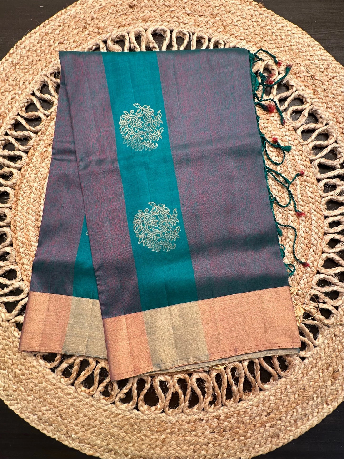 Rama Green Tiruchirapalli Pure Soft Silk Saree