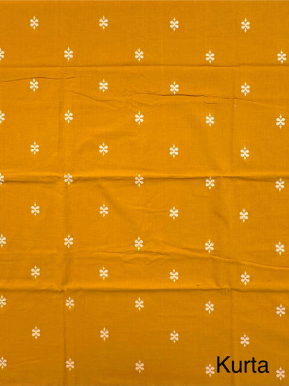 Mustard Siya South Cotton 3-Piece Suit