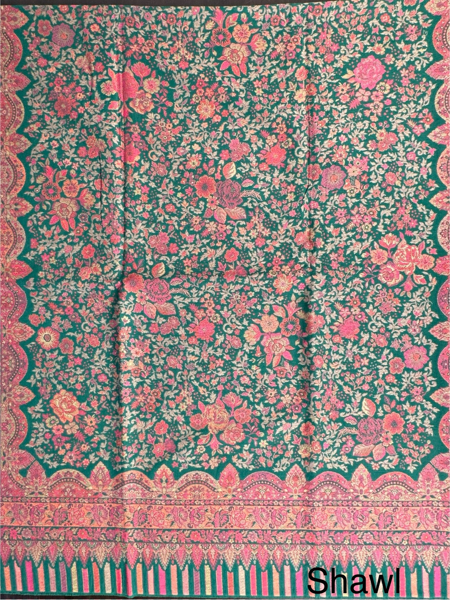 Bottle Green Woolen Shawl