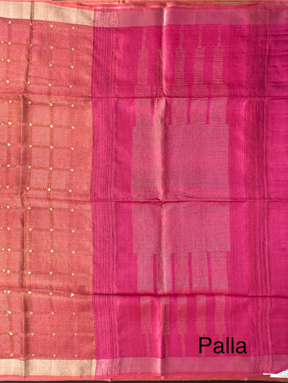 Rani Emboss Pure Tissue Silk Saree