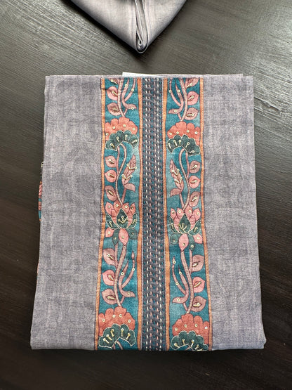 Grey Fancy Cotton 3-Piece Suit