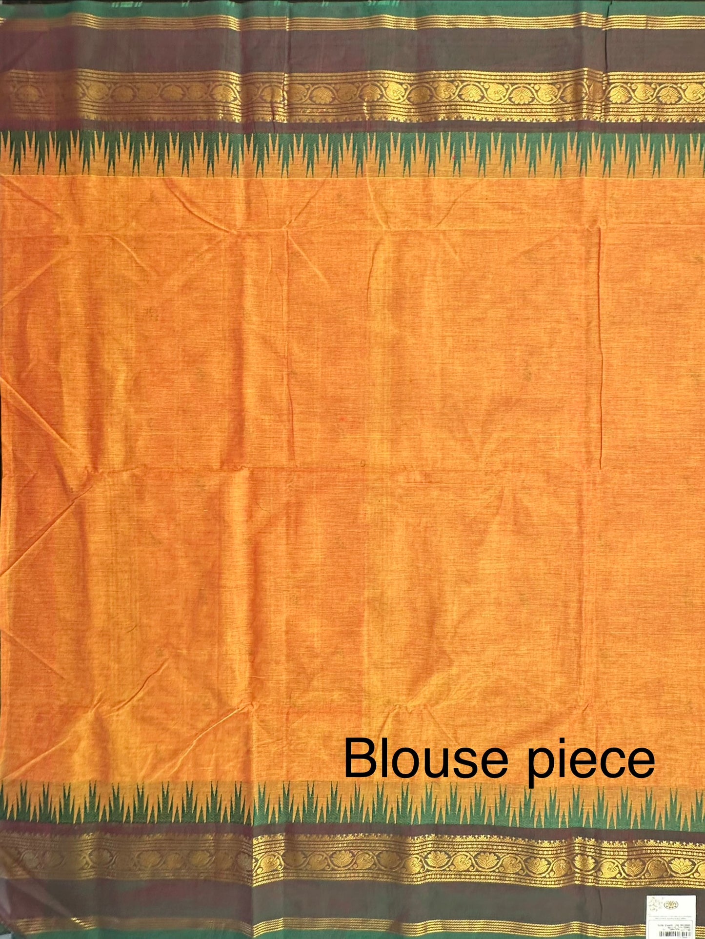 Mustard Narayanpet Cotton Saree
