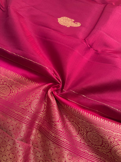 Magenta Handloom Kanjivaram Pure Silk Saree