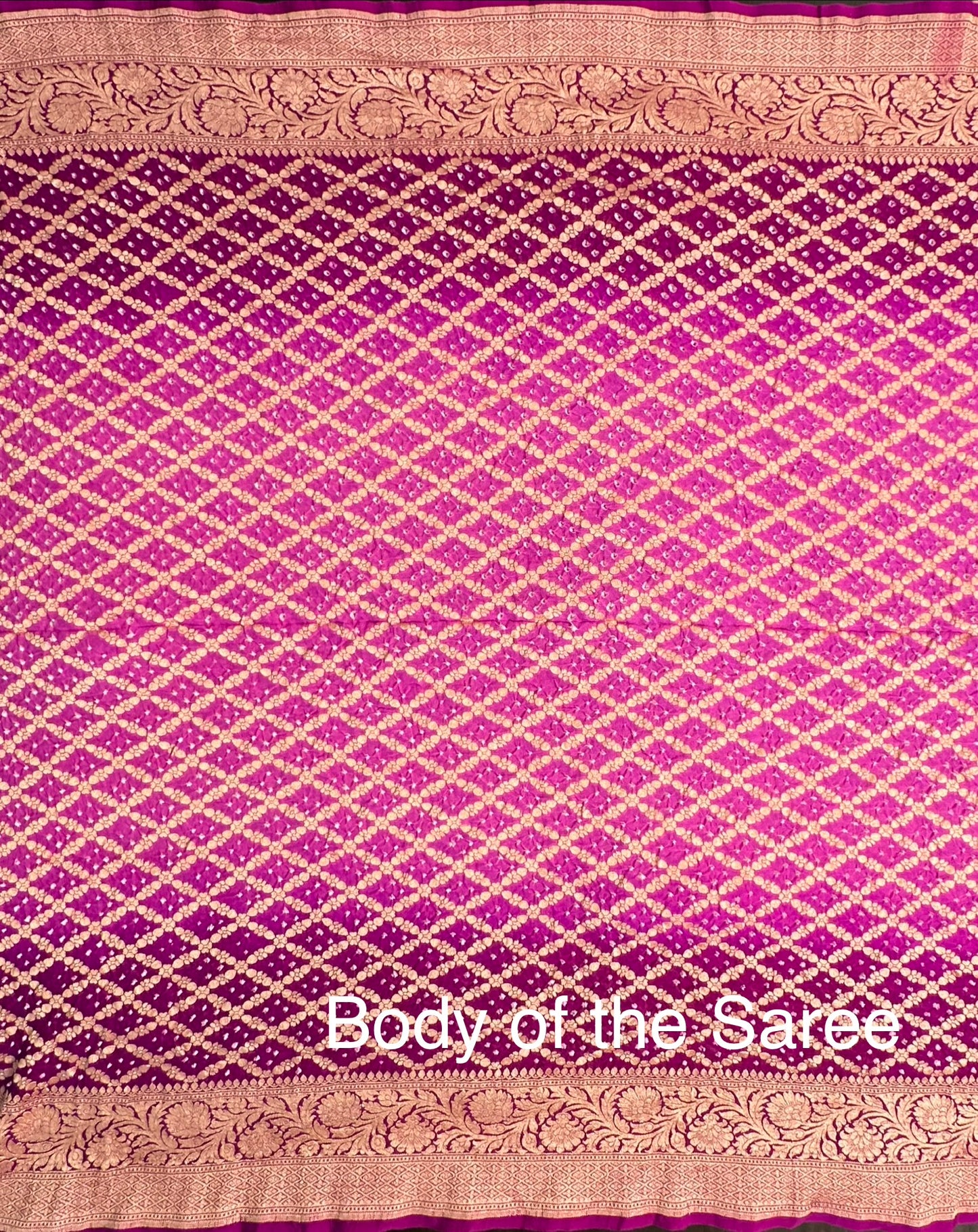 Mauve-Purple Gharchola Bandhej Pure Georgette Saree
