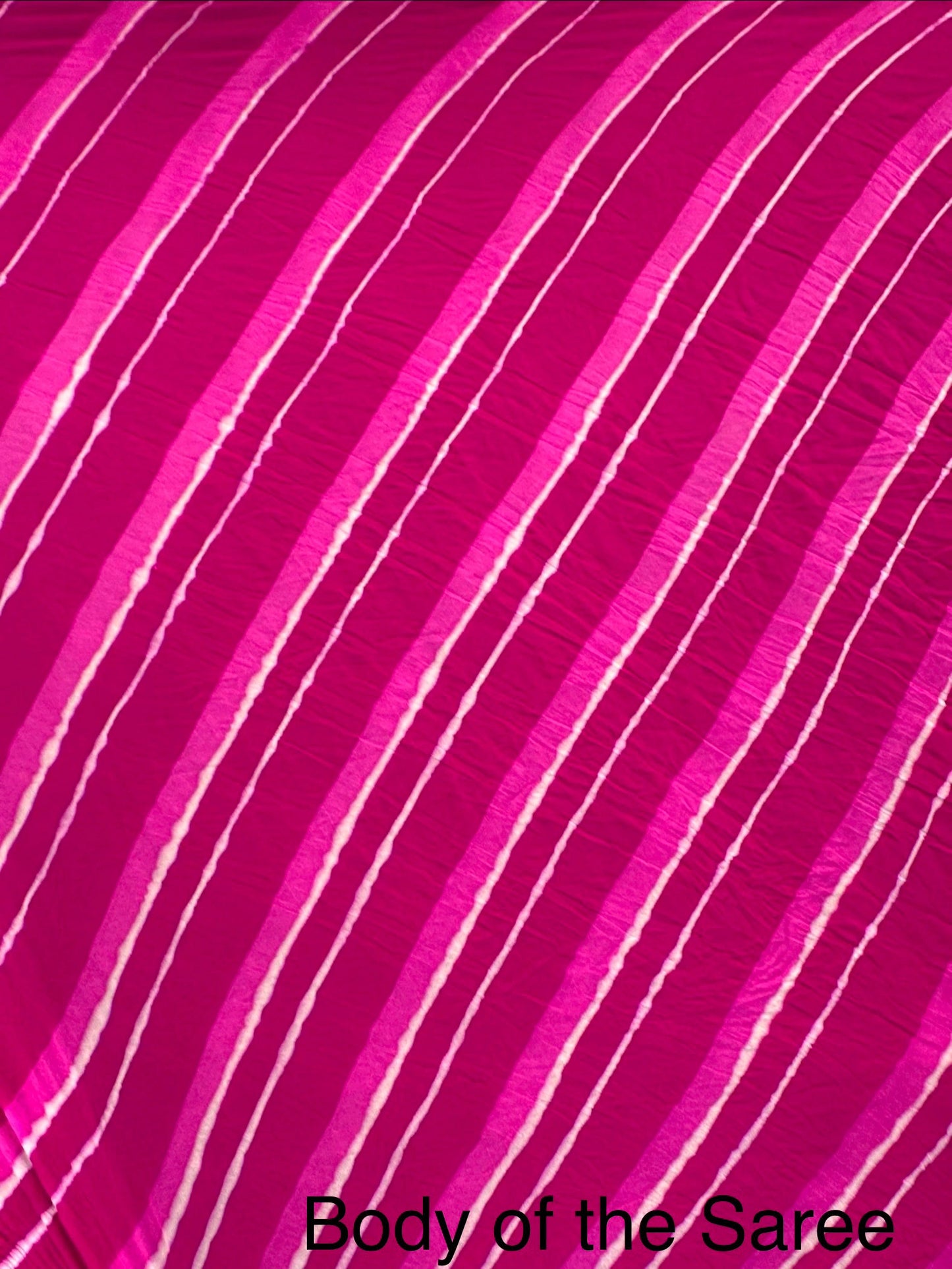 Rani-Pink Leheriya Pure Georgette Saree