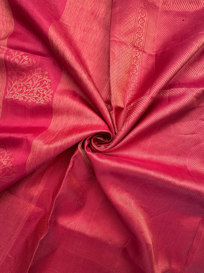 Pink Tiruchirapalli Pure Soft Silk Saree