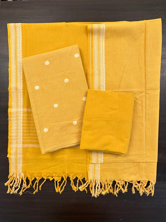 Yellow South Cotton 3-Piece Suit