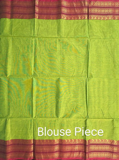 Green Narayanpet Cotton Saree