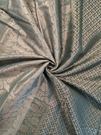 Sage Green Vartika Tissue Saree