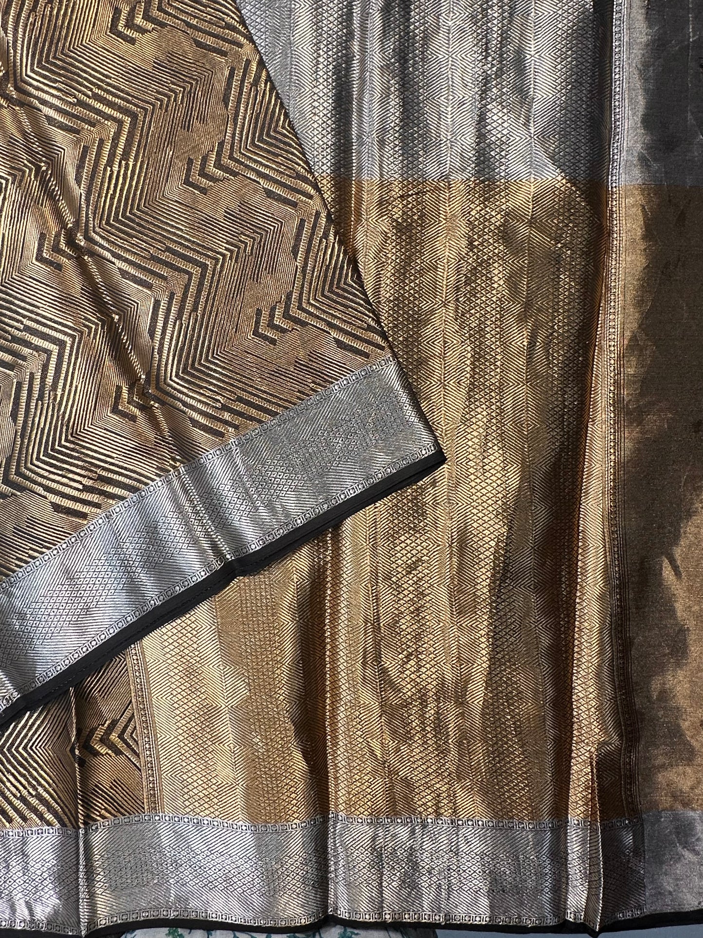 Black Pure Tissue Silk Saree