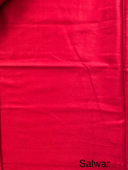 Rust Red Handloom Chanderi Suit