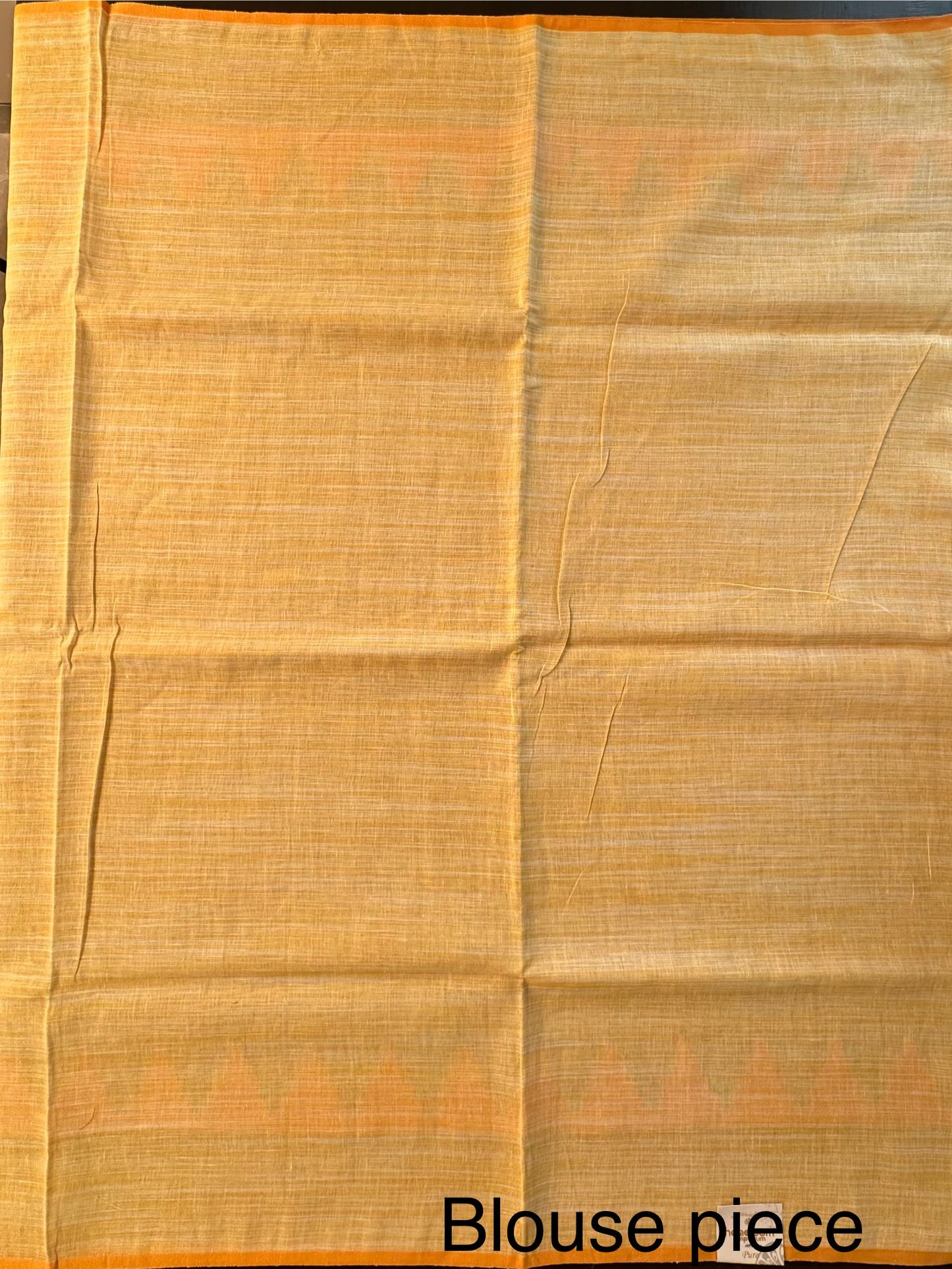 Off White-Yellow Linen Saree