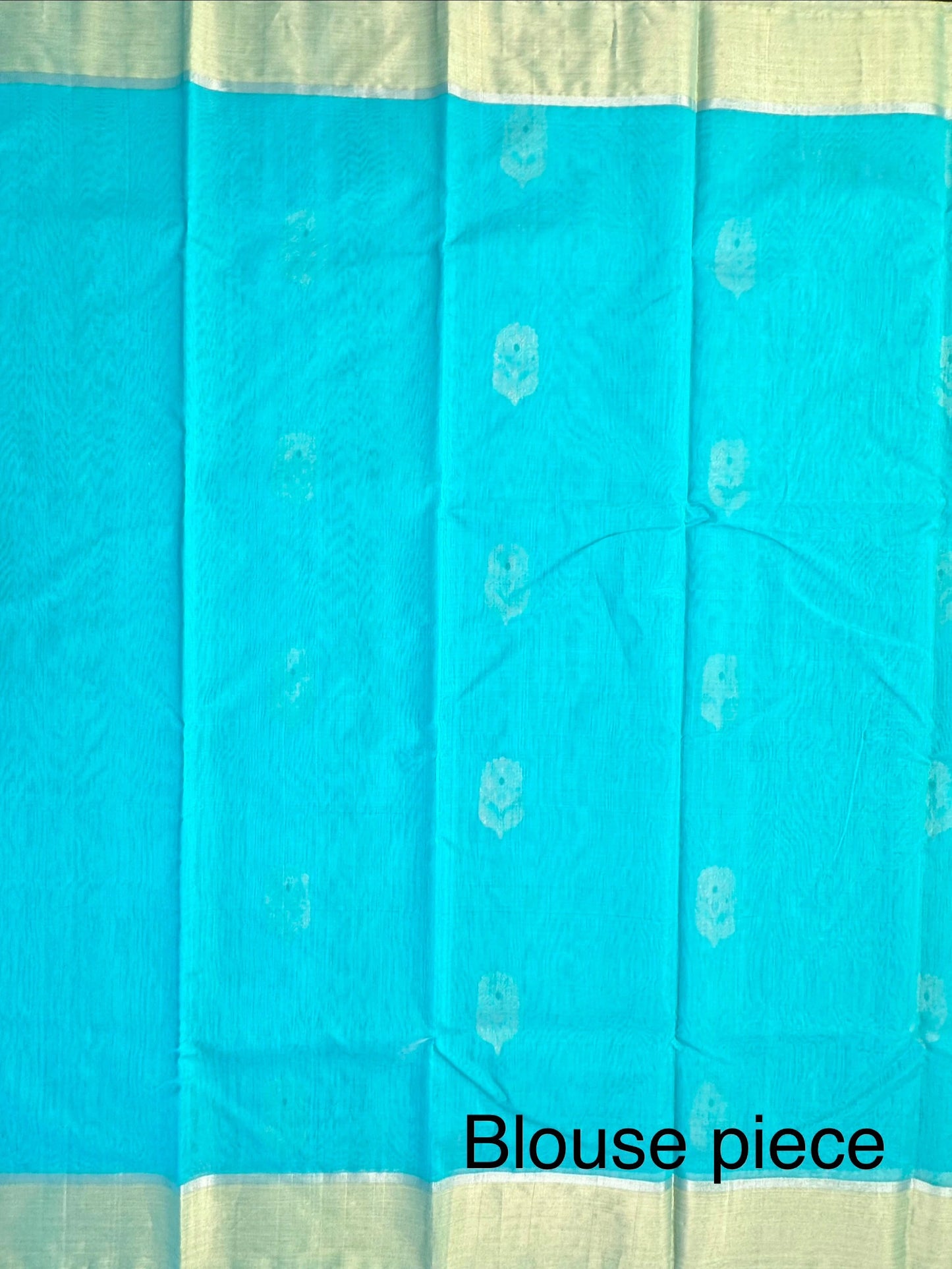 Sea Green Pure Chanderi Saree
