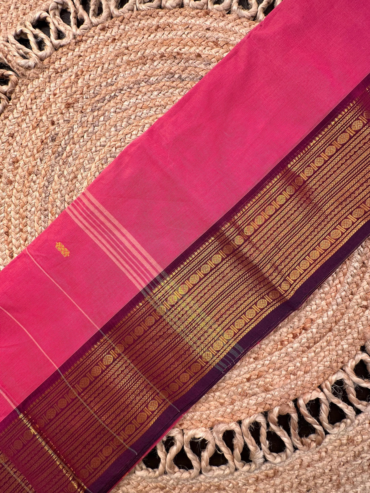 Dusky Pink-Purple Narayanpet Cotton Saree