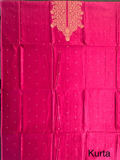 Magenta Handloom Chanderi Suit