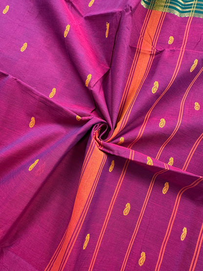 Wine Narayanpet Cotton Saree