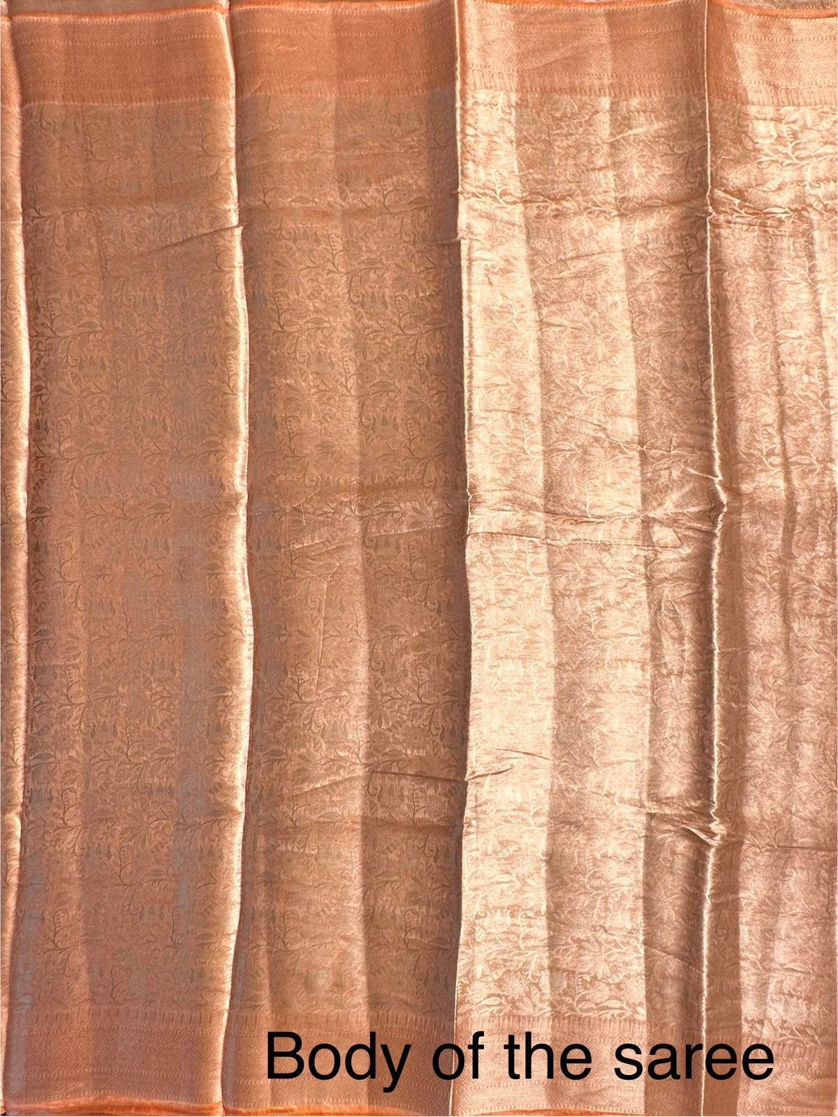 Orange Pure Tissue Silk Saree