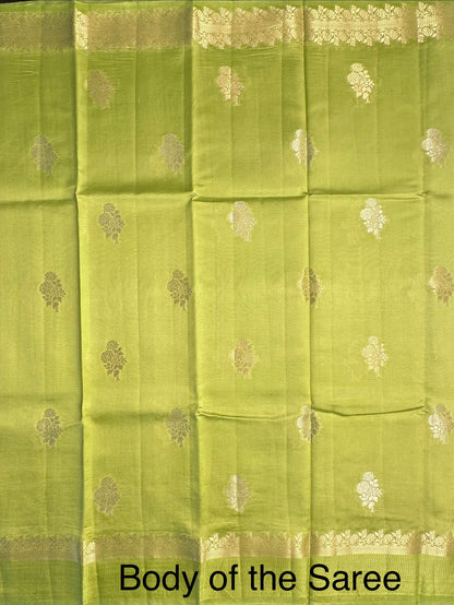Pista Green Vishakha Pure Silk Saree