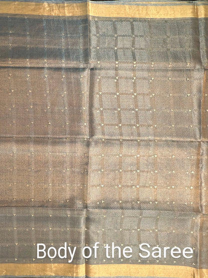 Emboss Tissue Silk Saree