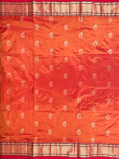 Orange Paithini Silk Saree