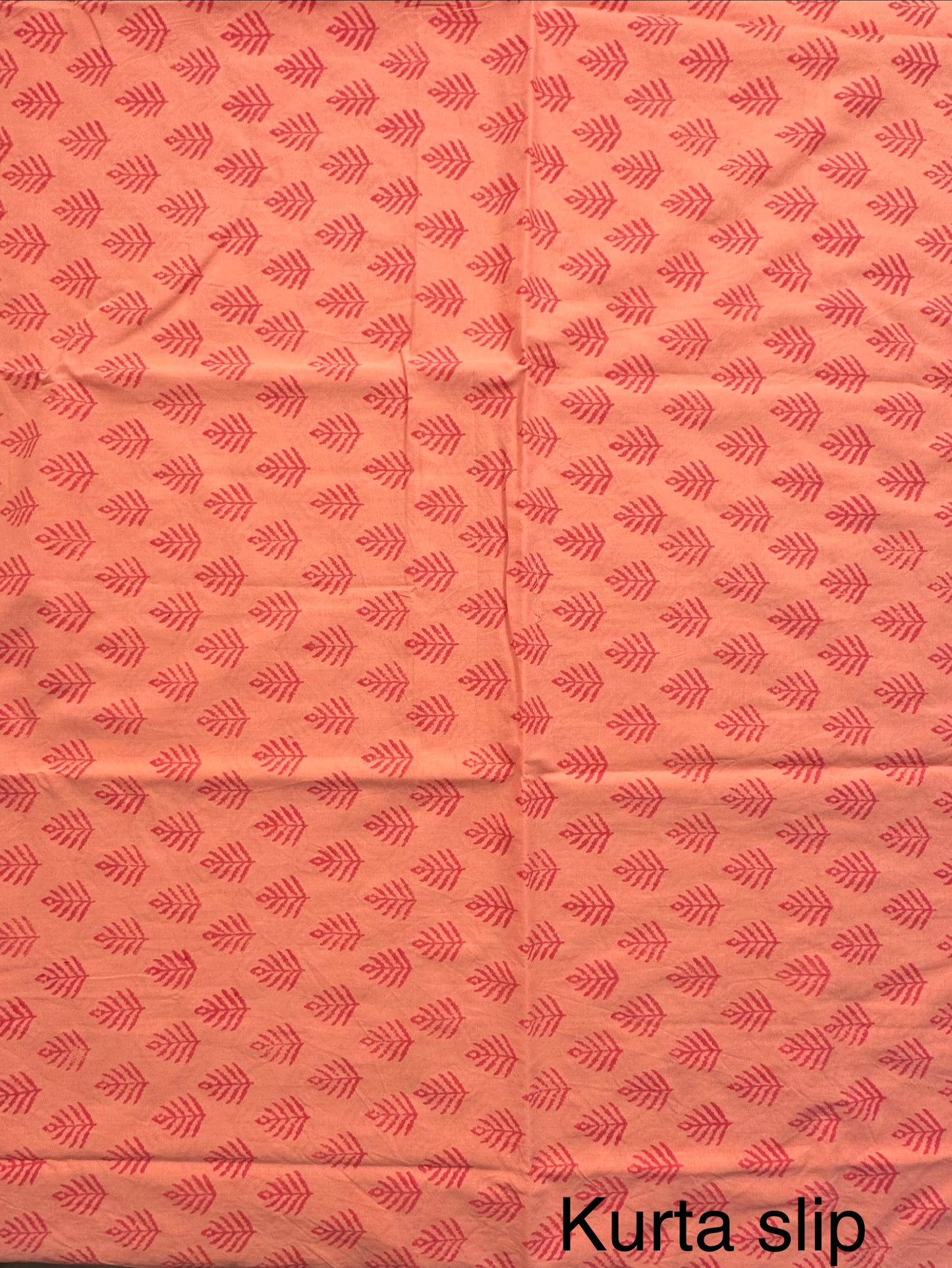 Peach 4-Piece Kota Doria Cotton Unstitched Suit