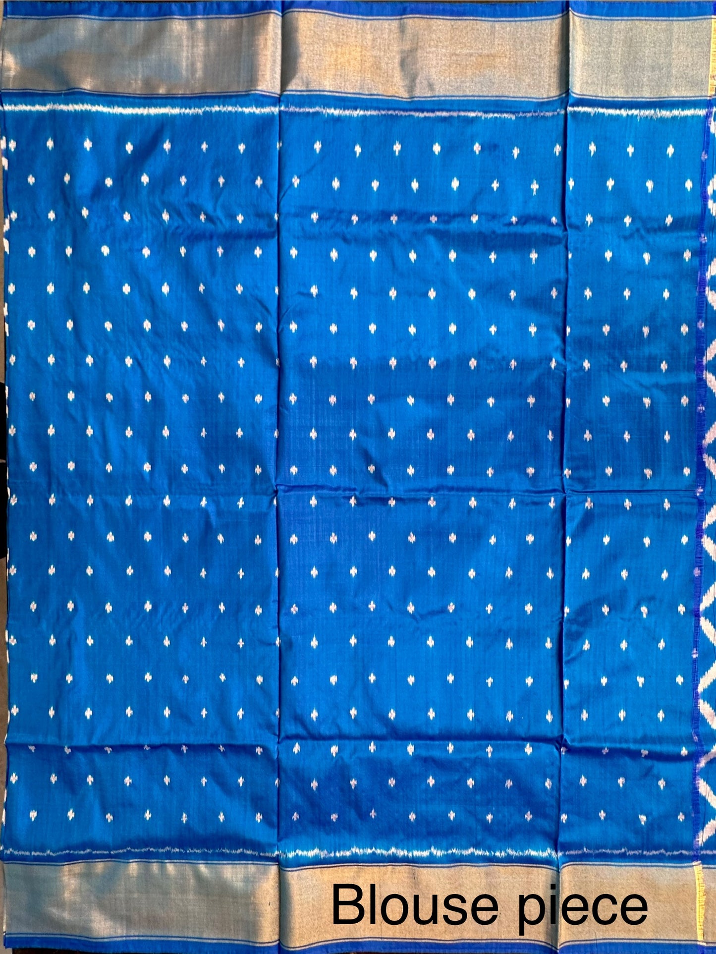 Blue Ikkat Patola Handloom Silk Saree