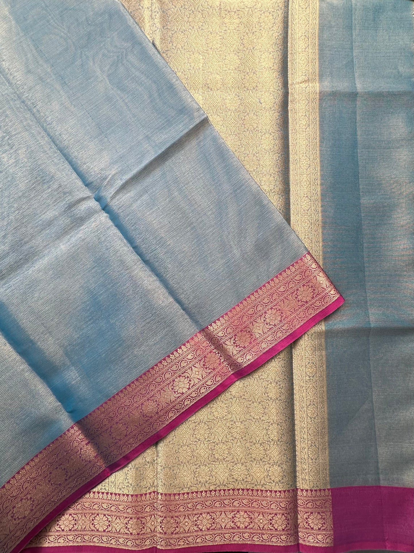 Teal Blue Amrit Tissue Saree