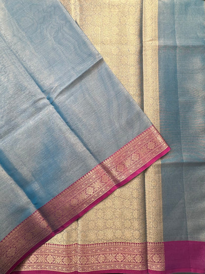 Teal Blue Amrit Tissue Saree
