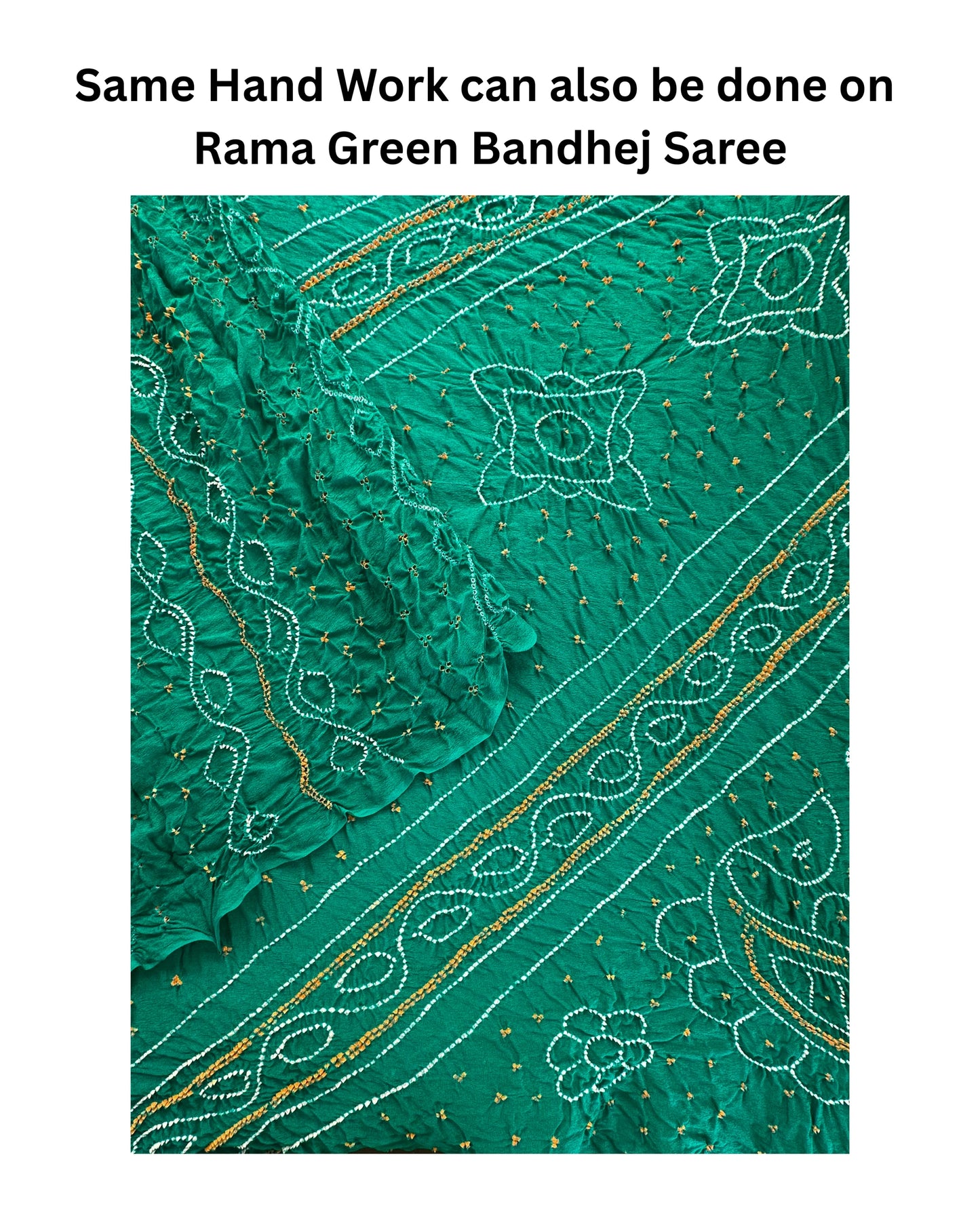 Bandhej Work Chinon Saree