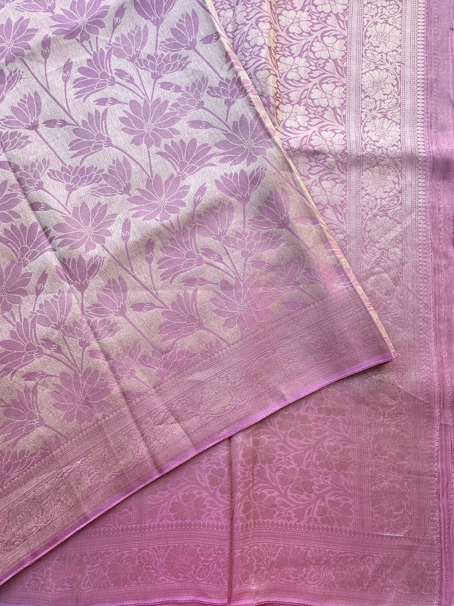 Mauve Aditi Jamawar Artificial Silk Saree