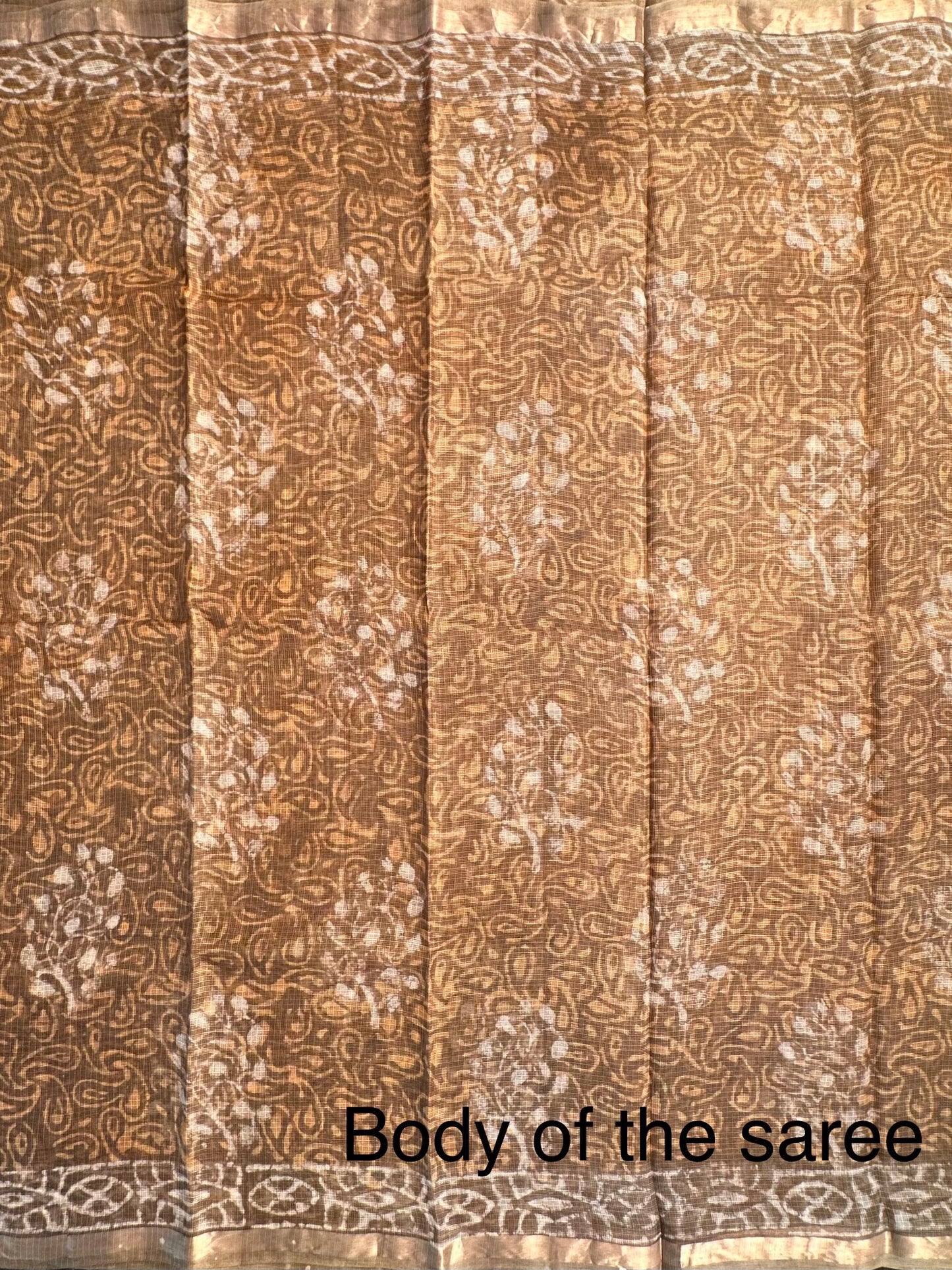 Mehendi Green Kota Doria Cotton-Silk Saree