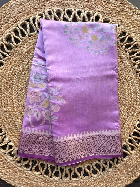 Purple Vishakha Pure Silk Saree