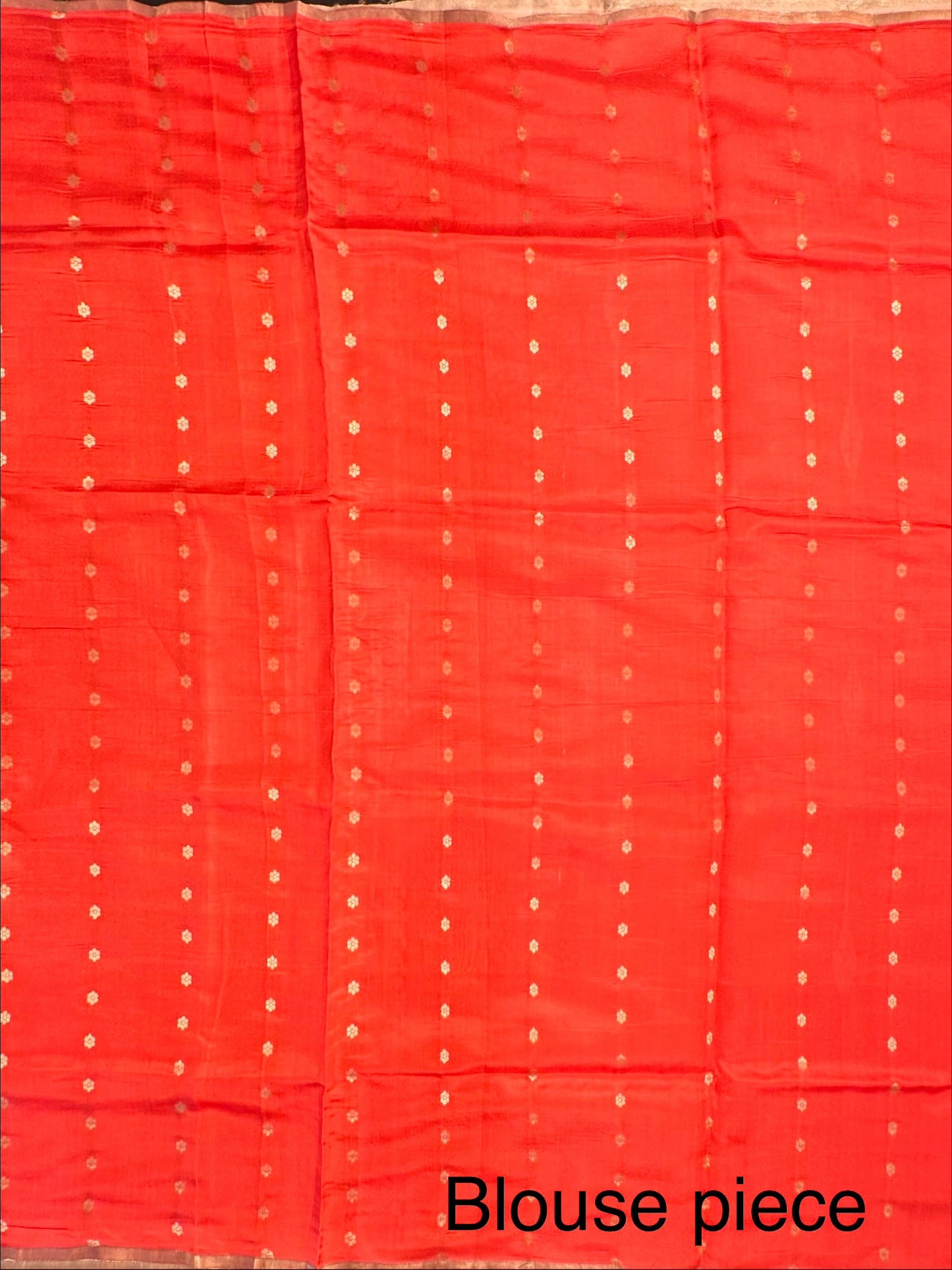 Orange-Coral Vedika Banarasi Pure Silk Saree