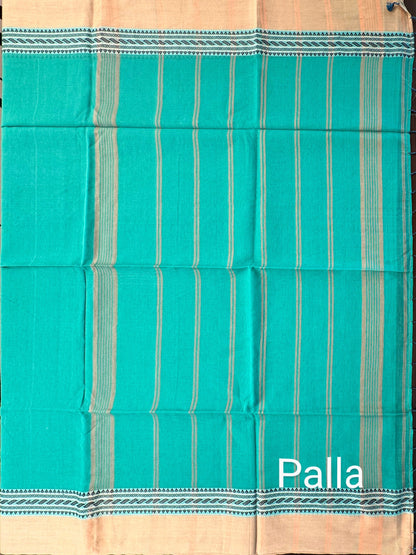 Green-Beige Tripura Cotton Saree