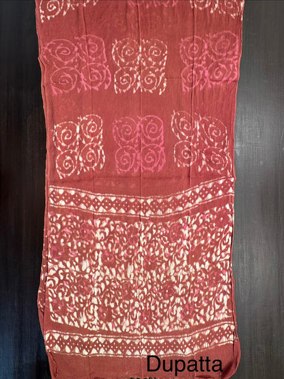 Brown Pure Cotton Suit