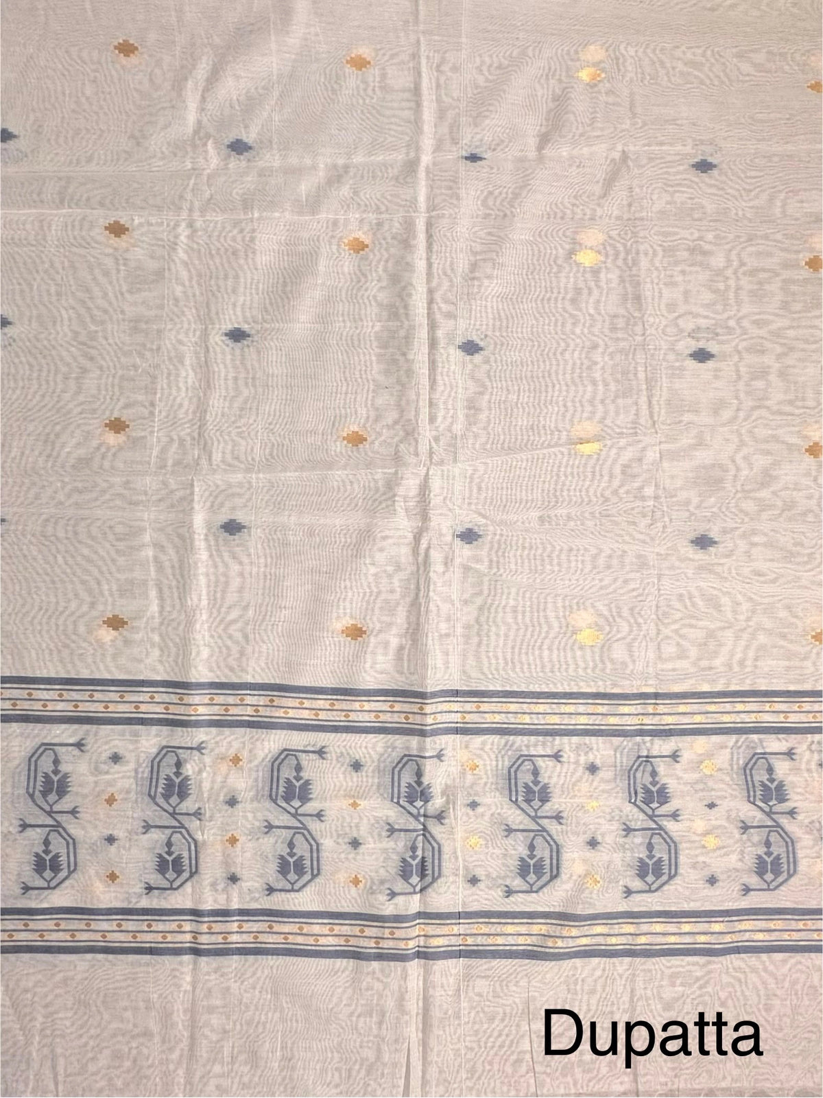 Sky Blue Jacquard 3-piece Unstitched Cotton Suit
